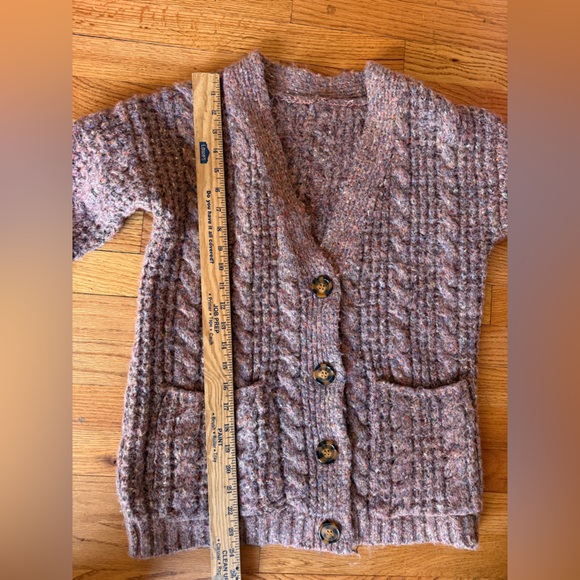 Cozy Pink Knit Cardigan - Picture 5 of 7